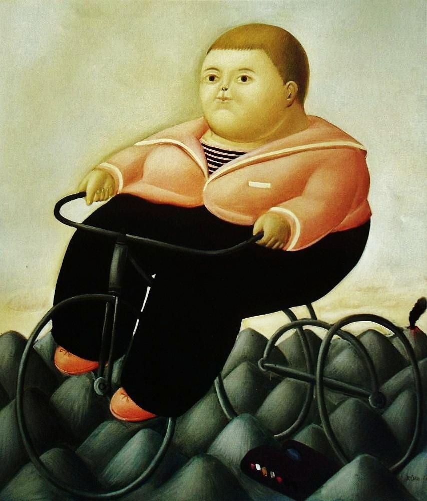 Bicycle Fernando Botero Oil Paintings